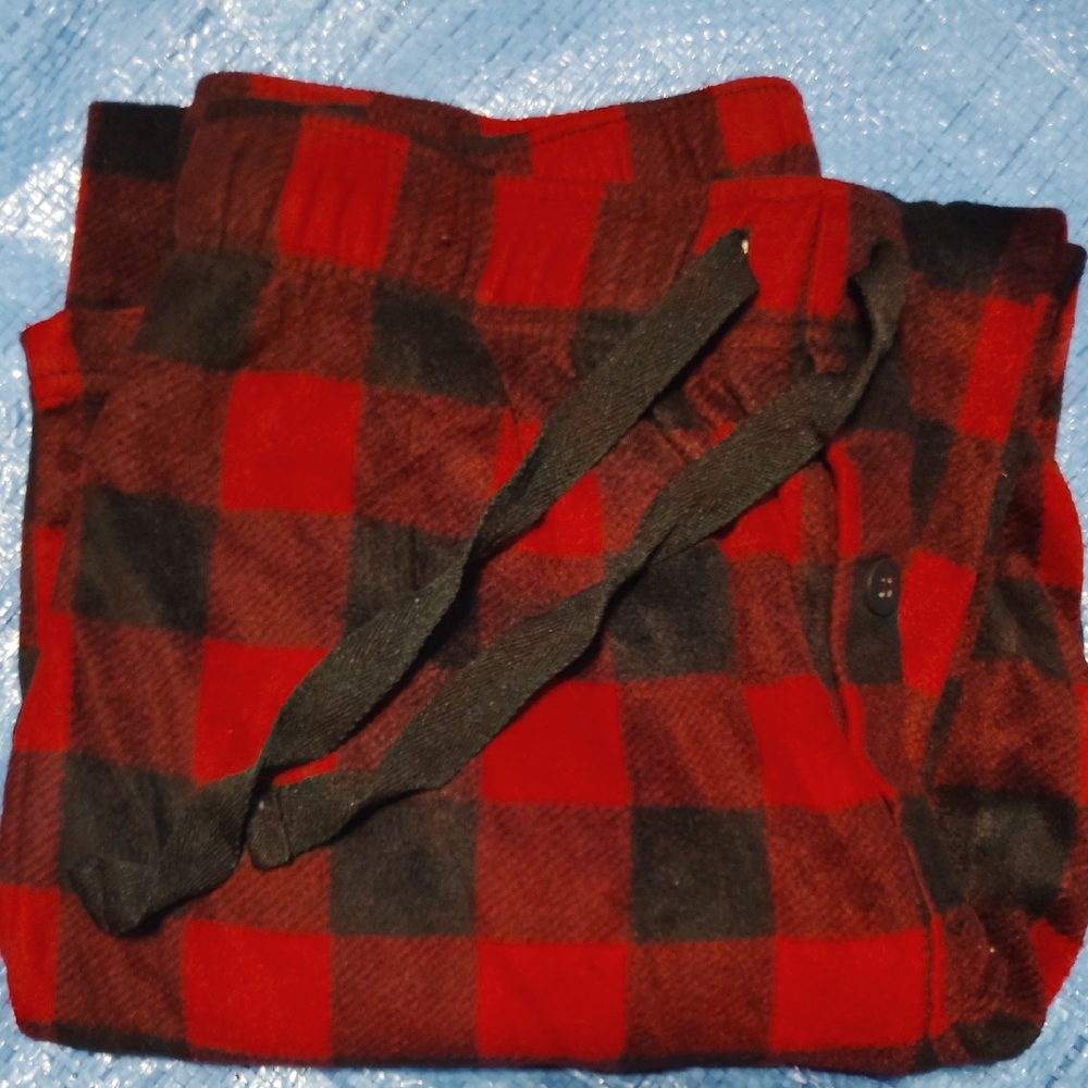 Red and Black Plaid Pajama Pants
